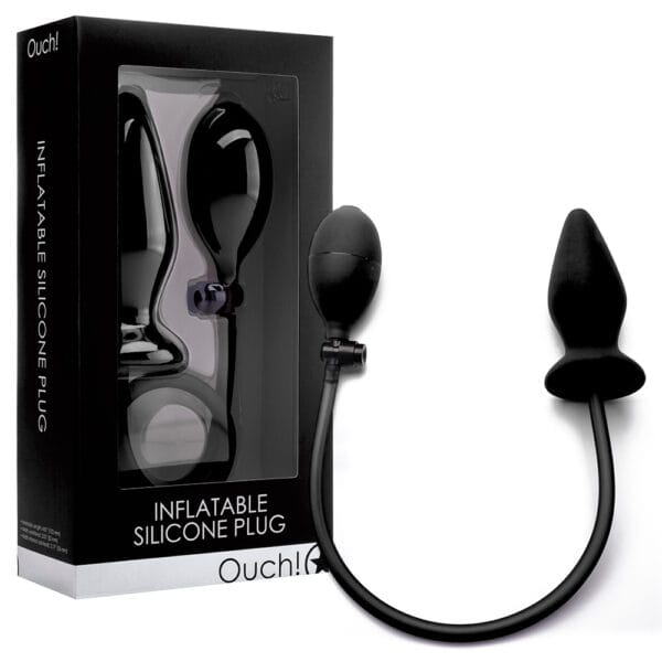 PLUG ANAL INSUFLÁVEL DE SILICONE OUCH! PRETO