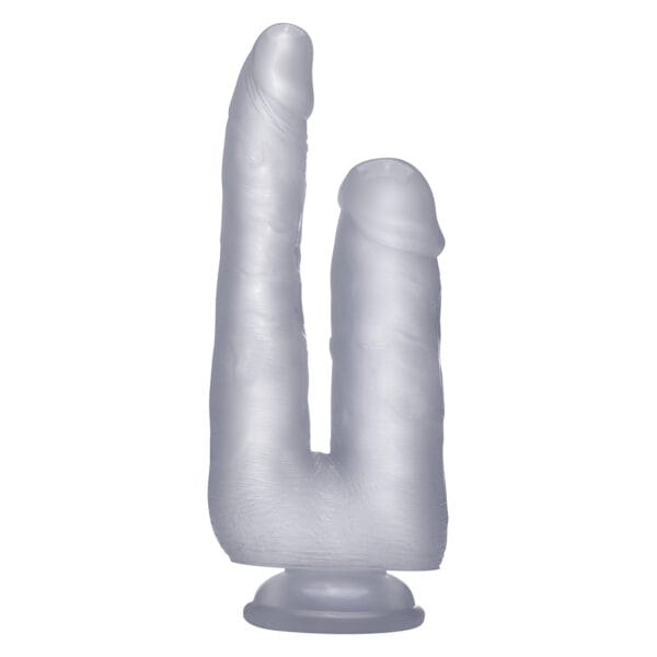 DILDO DUPLO REALÍSTICO REALROCK 9? TRANSPARENTE