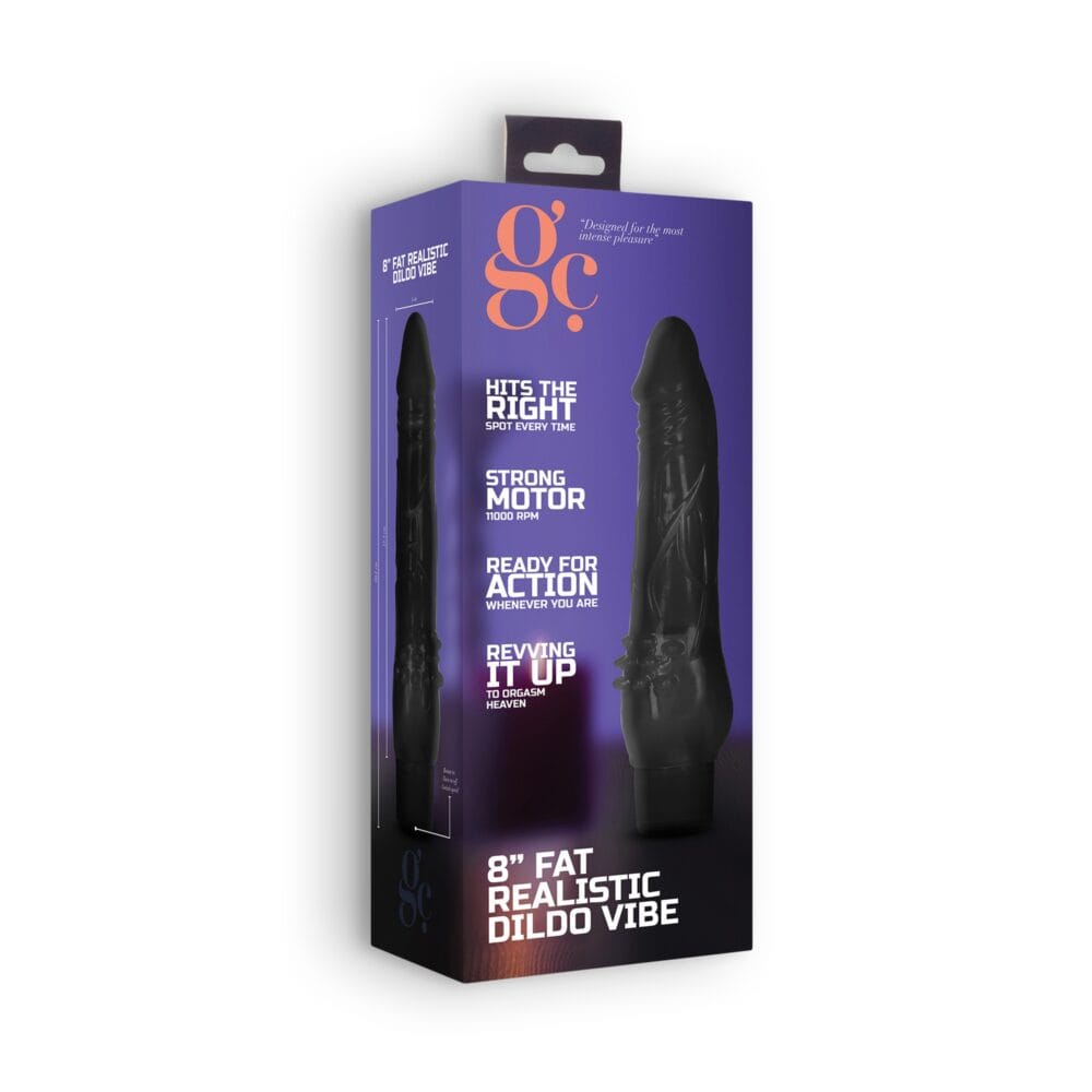 VIBRADOR REALÍSTICO 8 FAT VIBE GC PRETO - Image 4