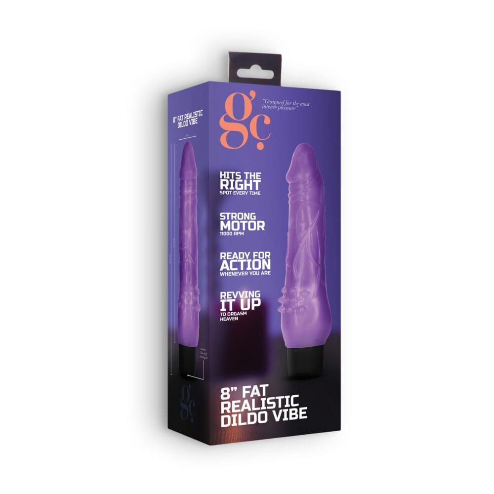 VIBRADOR REALÍSTICO 8 FAT VIBE GC ROXO - Image 4