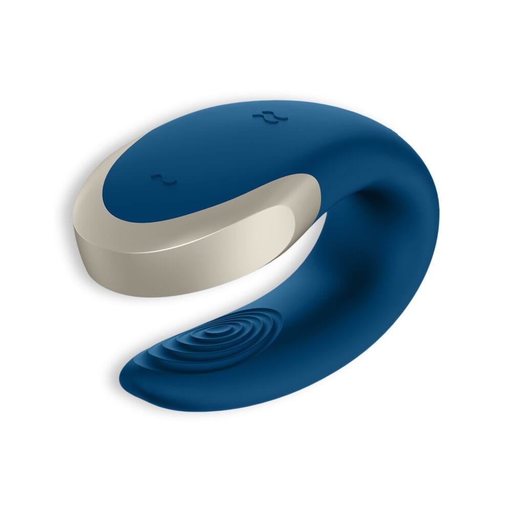 VIBRADOR DOUBLE LOVE COM APP SATISFYER AZUL - Image 2