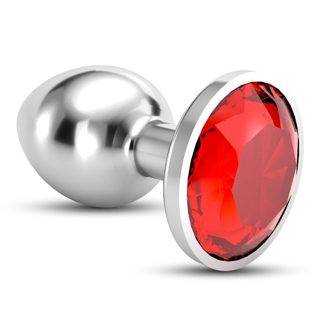 PLUG ANAL JOIA BIJOU VERMELHO MÉDIO CRUSHIOUS COM BOLSA AVELUDADA GRÁTIS - Image 5