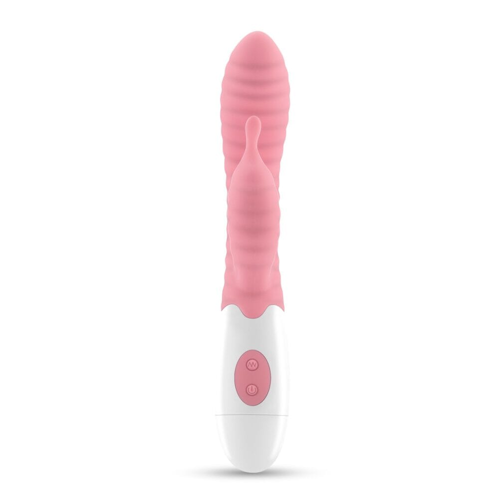 VIBRADOR COM ESTIMULADOR DE CLITÓRIS GUMMIE ROSA E LUBRIFICANTE À BASE DE ÁGUA INCLUÍDO CRUSHIOUS - Image 3