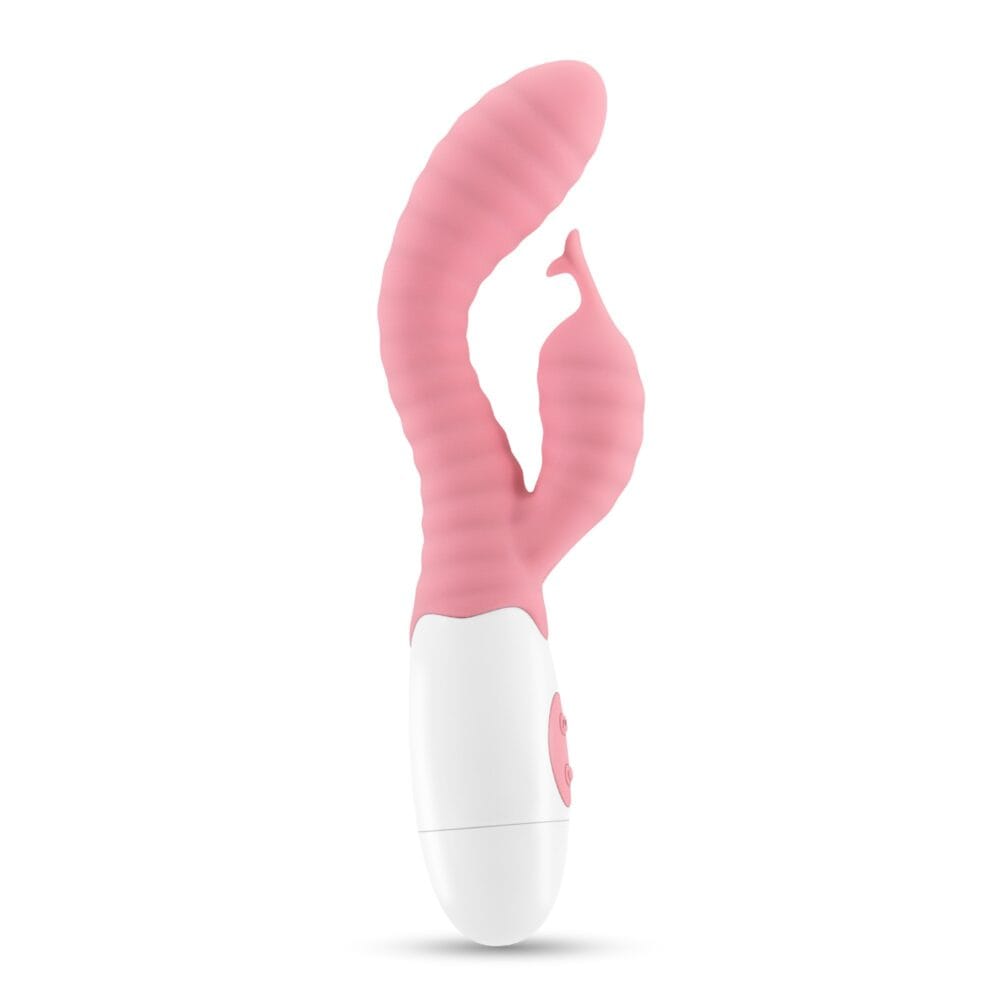 VIBRADOR COM ESTIMULADOR DE CLITÓRIS GUMMIE ROSA E LUBRIFICANTE À BASE DE ÁGUA INCLUÍDO CRUSHIOUS - Image 4