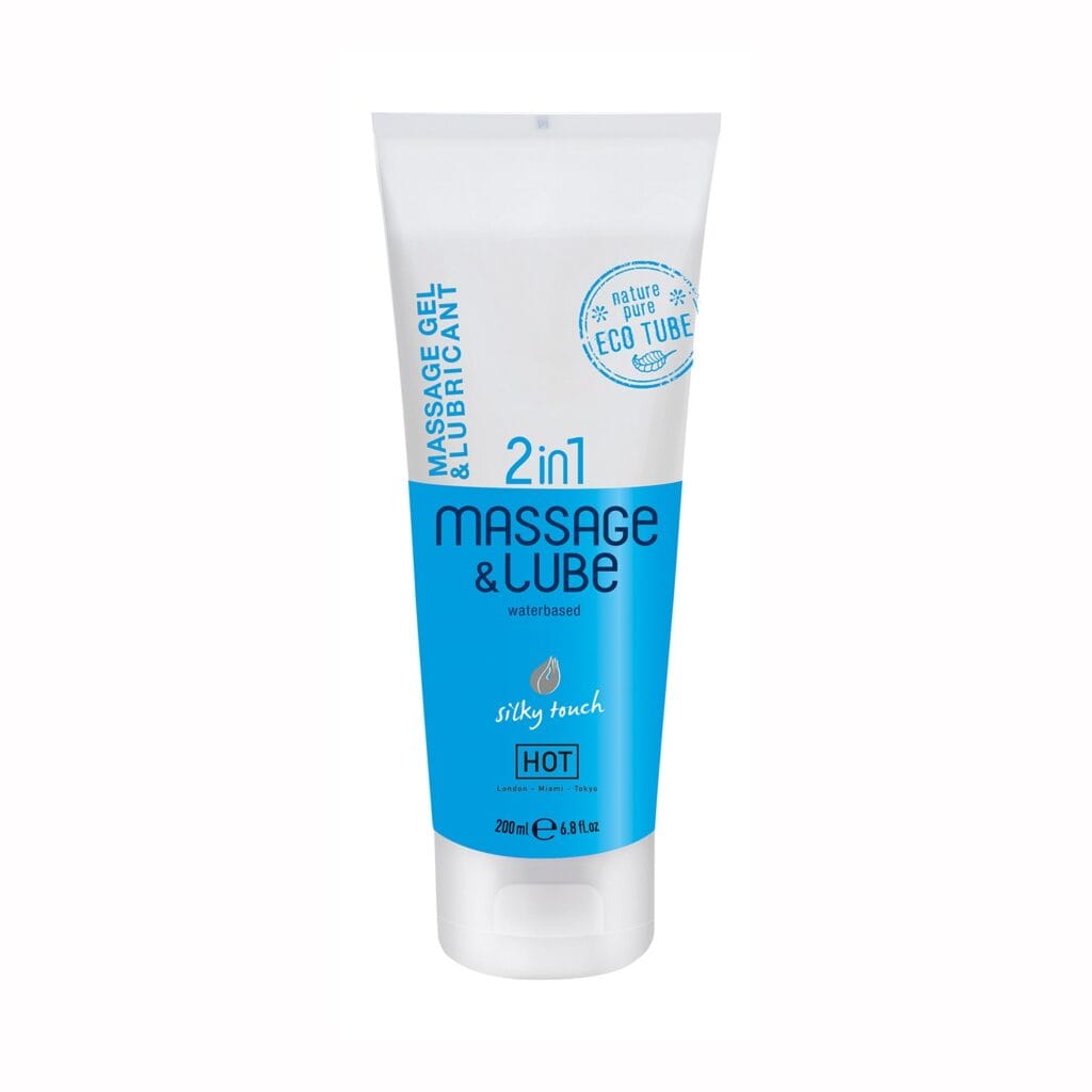 GEL DE MASSAGEM E LUBRIFICANTE 2EM1 À BASE DE ÁGUA SILKY TOUCH HOT? 200ML