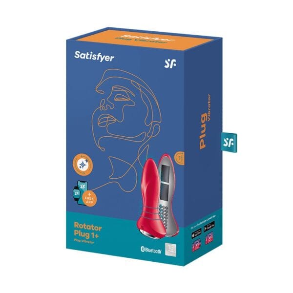 PLUG VIBRATÓRIO ROTATOR PLUG 1+ COM APP SATISFYER VERMELHO