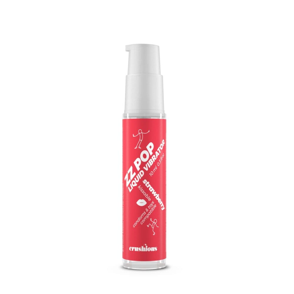 VIBRADOR LÍQUIDO ZZ POP COM AROMA MORANGO 10ML CRUSHIOUS - Image 2