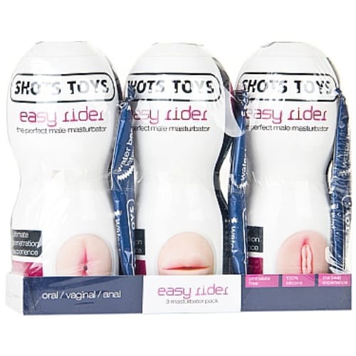 PACK DE 3 MASTURBADORES EASY RIDER