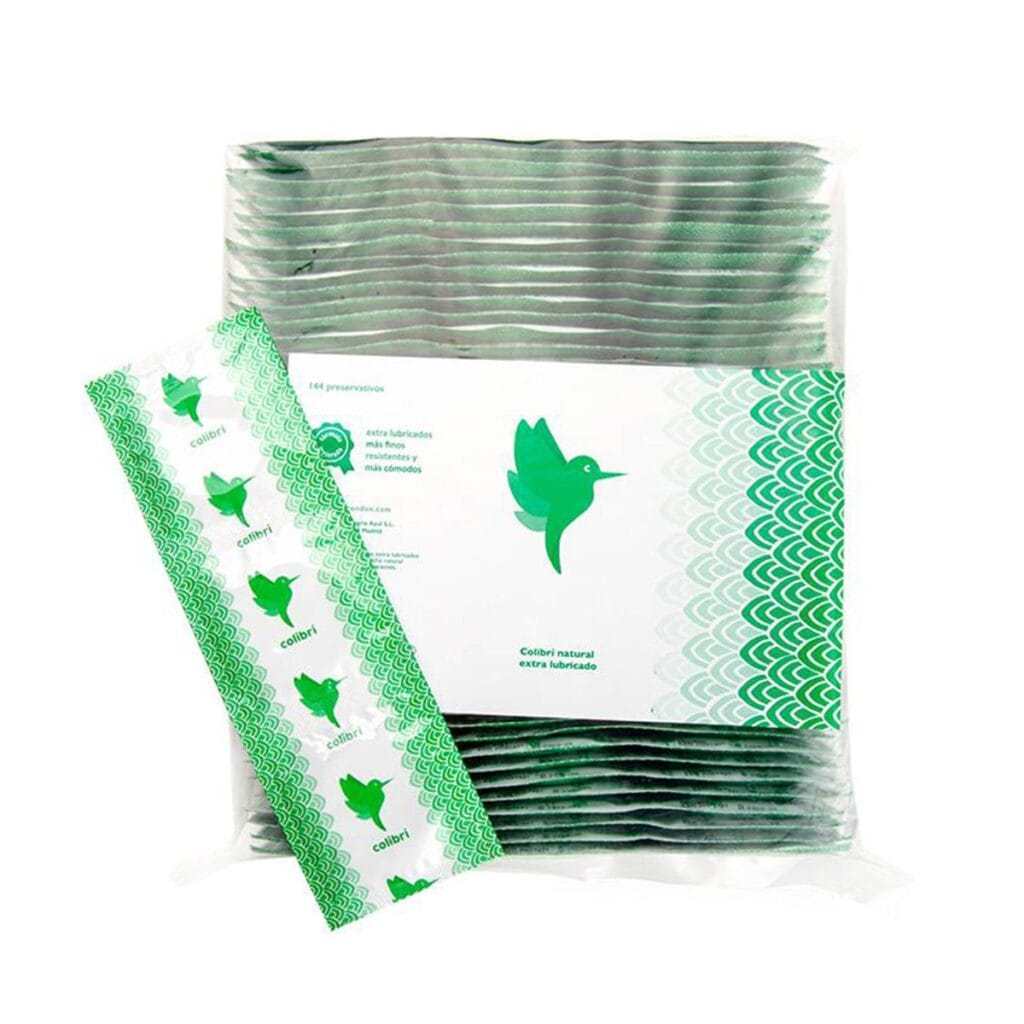EMBALAGEM DE 144 PRESERVATIVOS NATURAIS COLIBRI - Image 4