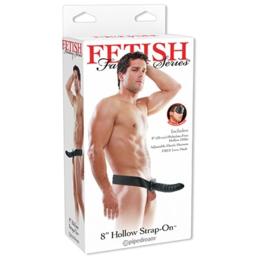 STRAP-ON OCO 8” HOLLOW FETISH FANTASY SERIES PRETO