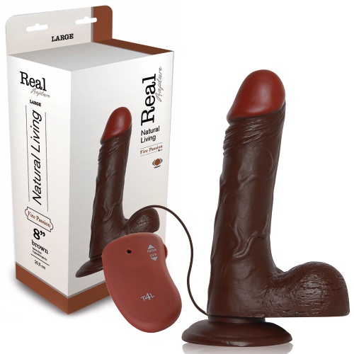 VIBRADOR REALÍSTICO REAL RAPTURE FIRE PASSION 8” NEGRO