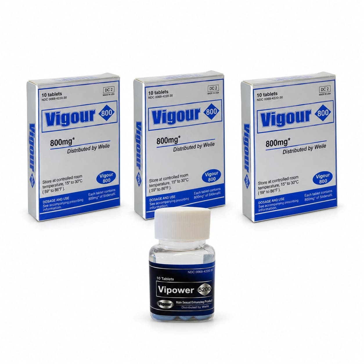 Pack 3 Vigour Extra Forte + 1 VIPOWER de oferta