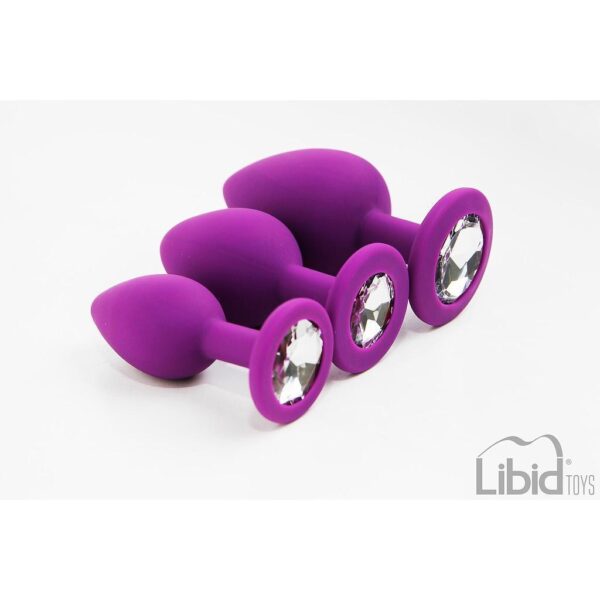 CONJUNTO DE JOIAS PARA TREINO ANAL ROXO CANDY LUST