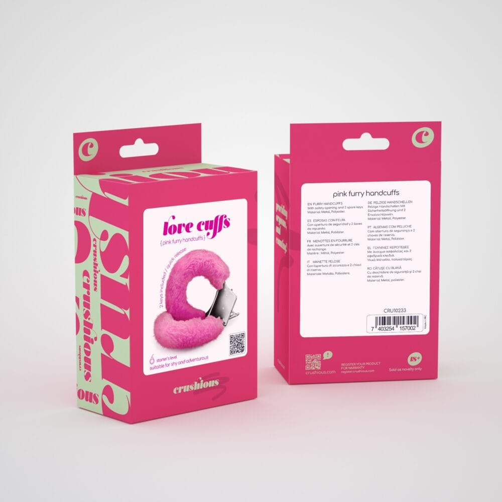 ALGEMAS DE PELUCHE LOVE CUFFS CRUSHIOUS ROSA - Image 5