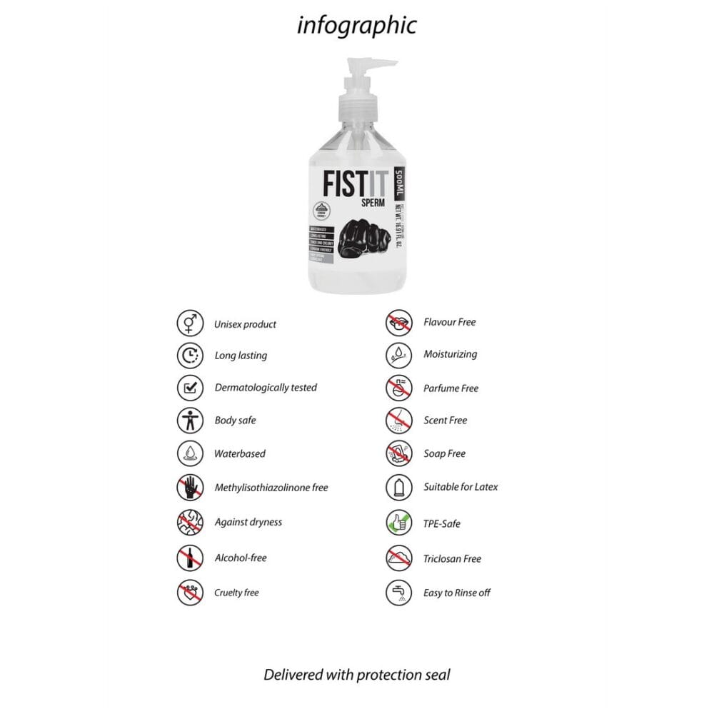 LUBRIFICANTE À BASE DE ÁGUA COM ASPECTO DE ESPERMA 17 FL OZ 500 ML FIST IT - Image 3
