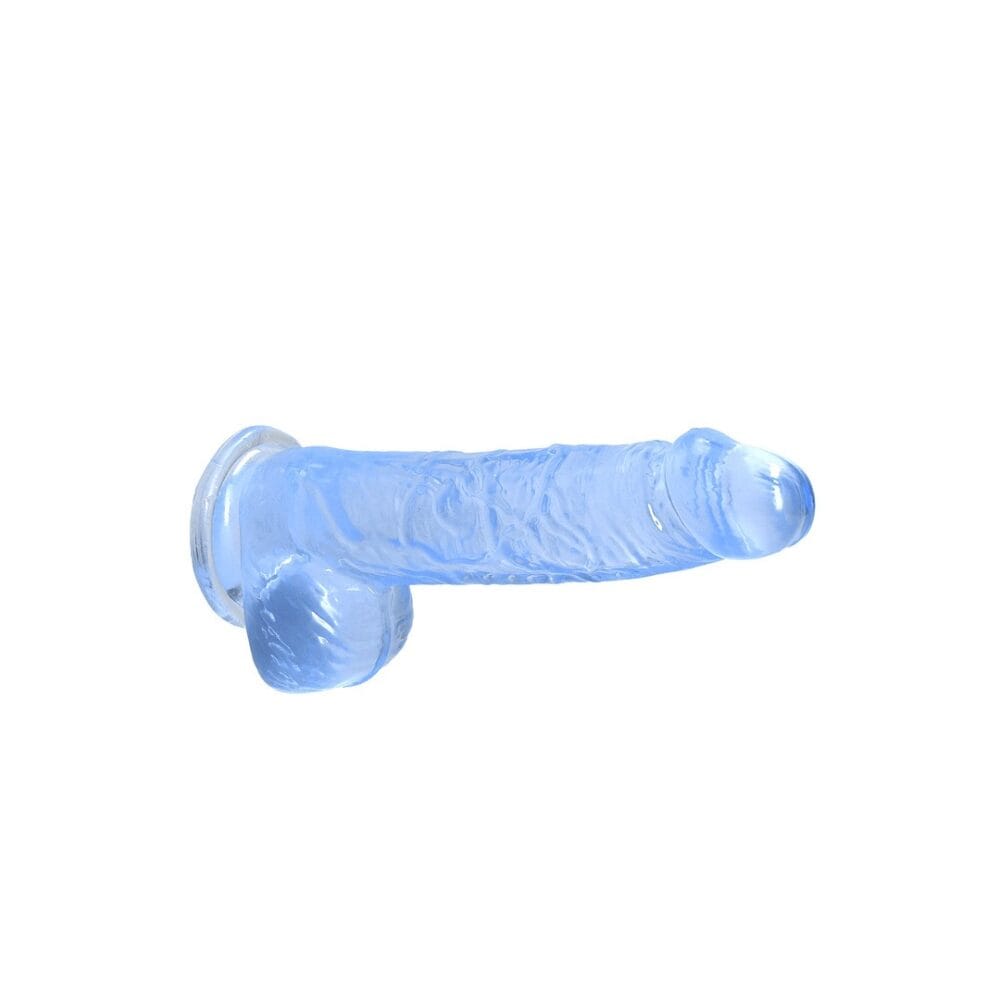 DILDO REALISTA COM TESTÍCULOS CRYSTAL CLEAR 6 /15 CM AZUL REALROCK - Image 4