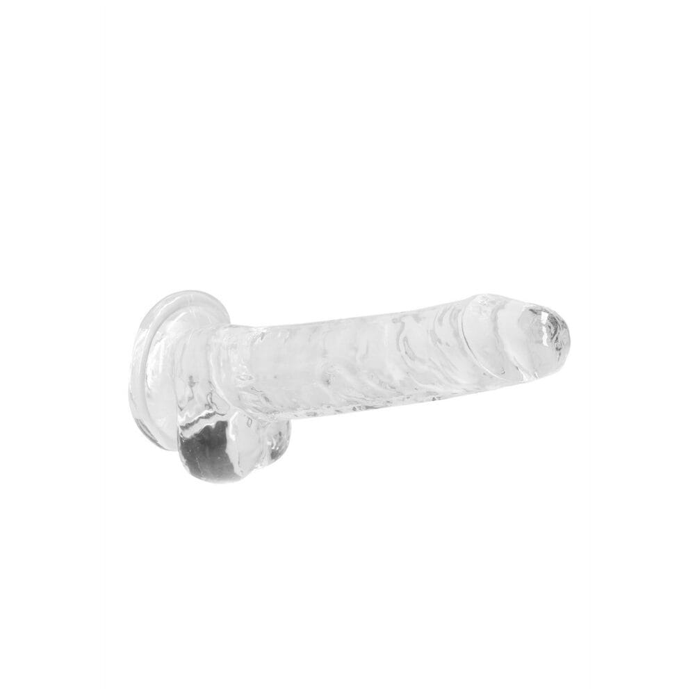 DILDO REALISTA COM TESTÍCULOS CRYSTAL CLEAR 7 /18 CM TRANSPARENTE REALROCK - Image 4
