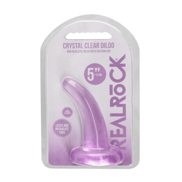 DILDO NON-REALISTIC CRYSTAL CLEAR  5 /11,5 CM ROXO REALROCK