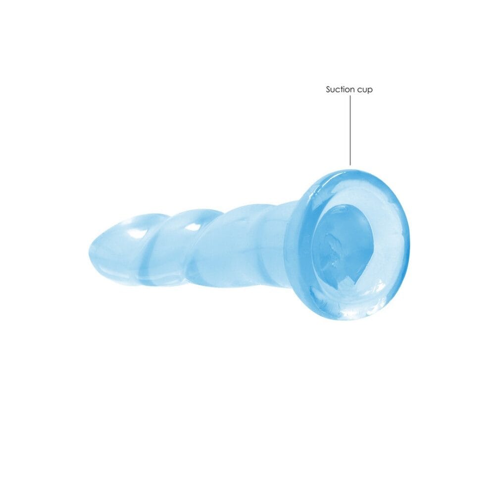 DILDO NON-REALISTIC CRYSTAL CLEAR 7 /17 CM AZUL REALROCK - Image 3