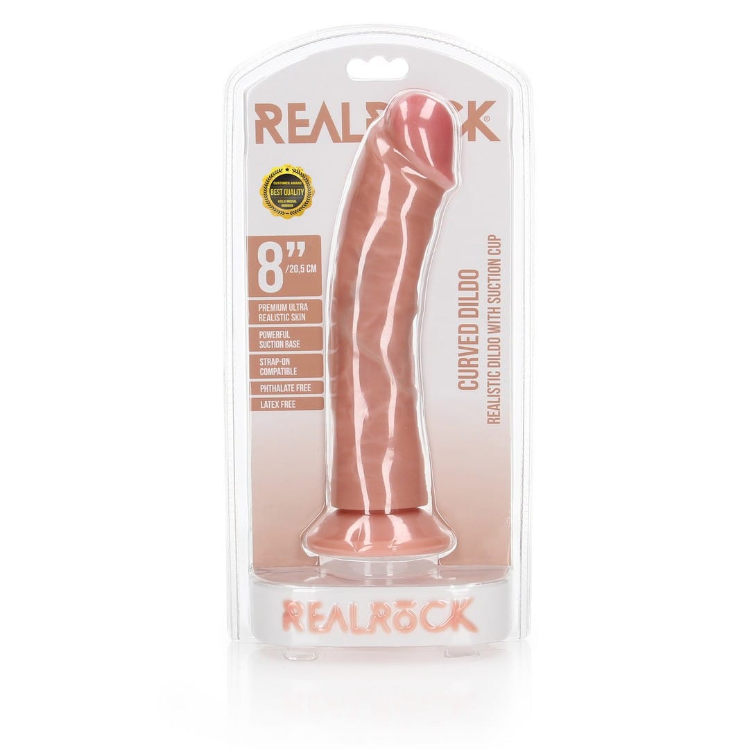 DILDO CURVED REALISTIC 8 /20,5 CM FLESH REALROCK - Image 2