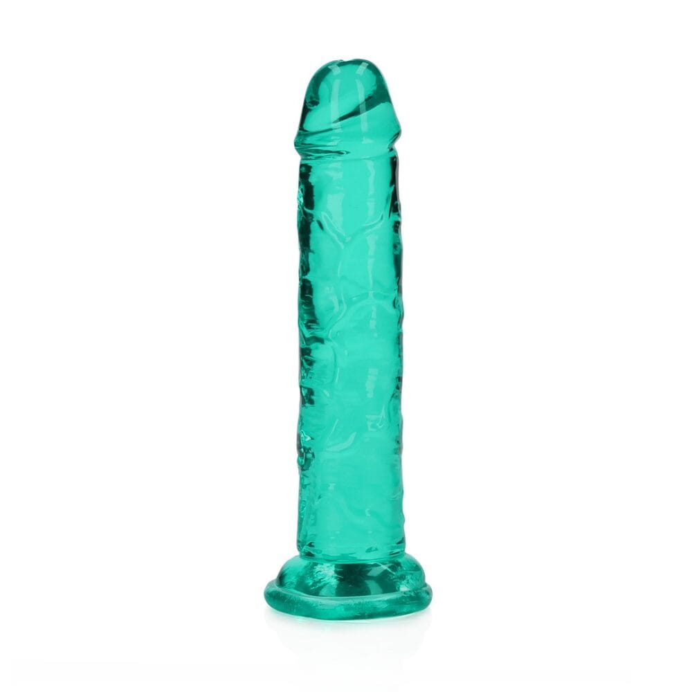 DILDO STRAIGHT REALISTIC CRYSTAL CLEAR 6 /14,5 CM VERDE REALROCK - Image 3
