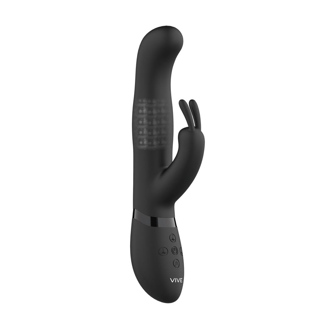 VIBRADOR IZARA ROTATING BEADS RABBIT BLACK VIVE - Image 4