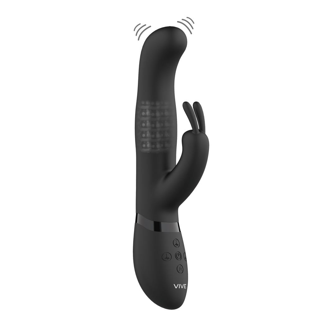VIBRADOR IZARA ROTATING BEADS RABBIT BLACK VIVE - Image 5