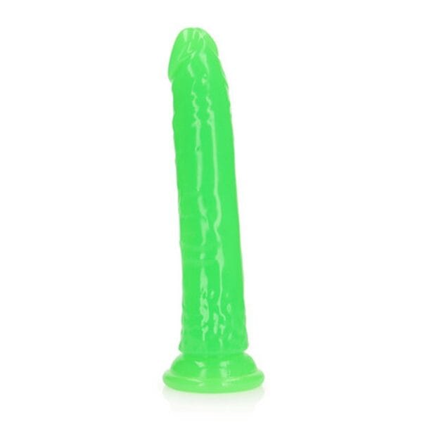 DILDO SLIM REALISTIC DILDO GLOW IN THE DARK 9” / 22,5 CM REALROCK