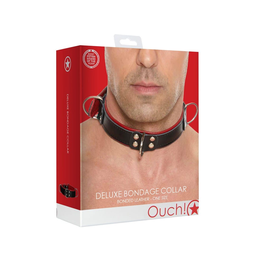 COLEIRA BONDAGE DELUXE VERMELHO OUCH! - Image 2