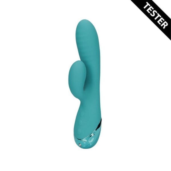 TESTER VIBRADOR COELHO INSUFLÁVEL PEACOCK BLUE LOVELINE