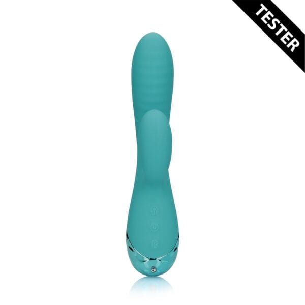 TESTER VIBRADOR COELHO INSUFLÁVEL PEACOCK BLUE LOVELINE