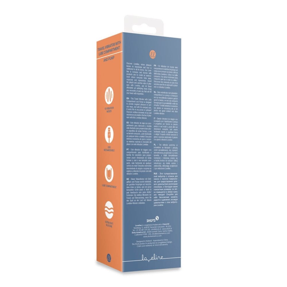VIBRADOR DE VIAGEM COM COMPARTIMENTO PARA LUBRIFICANTE BLUE HORIZON LOVELINE - Image 3