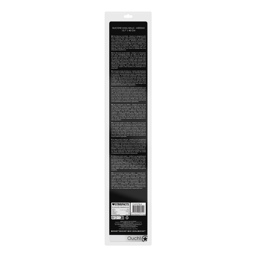 BOLAS ANAIS DE SILICONE MEDIUM OUCH! PRETAS - Image 3