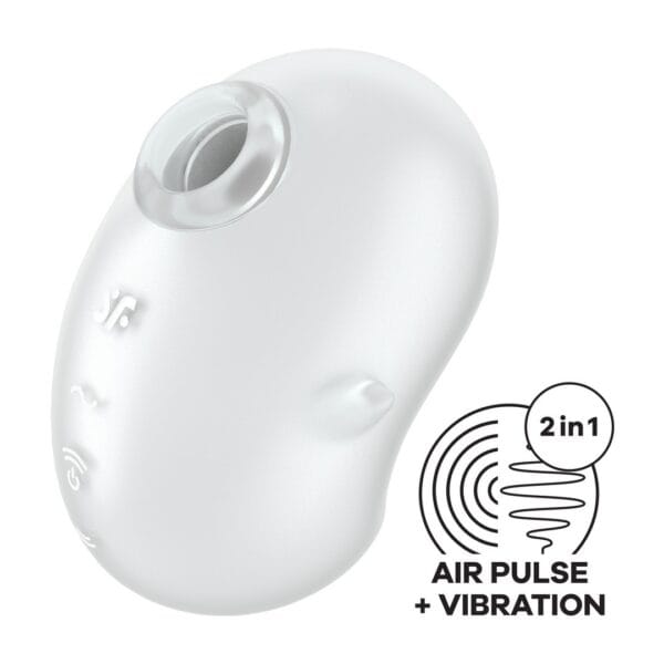 VIBRADOR CUTIE GHOST – AIR PULSE VIBRATOR – BRANCO SATISFYER