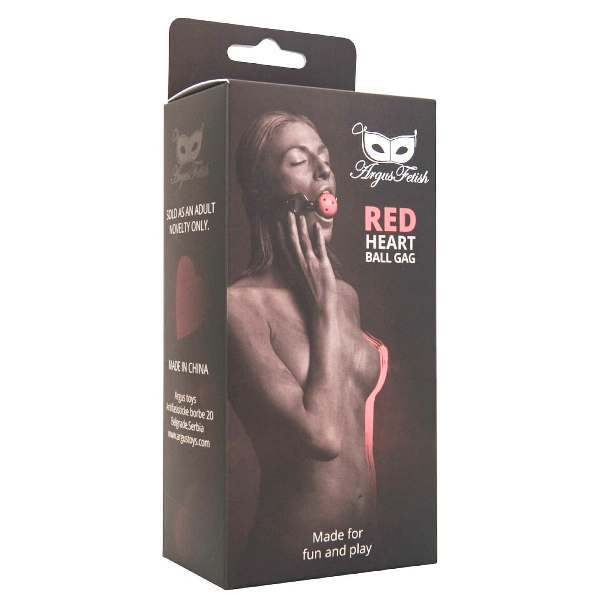 MORDAÇA RESPIRÁVEL RED HEART BALL ARGUS FETISH ARGUS TOYS - Image 2