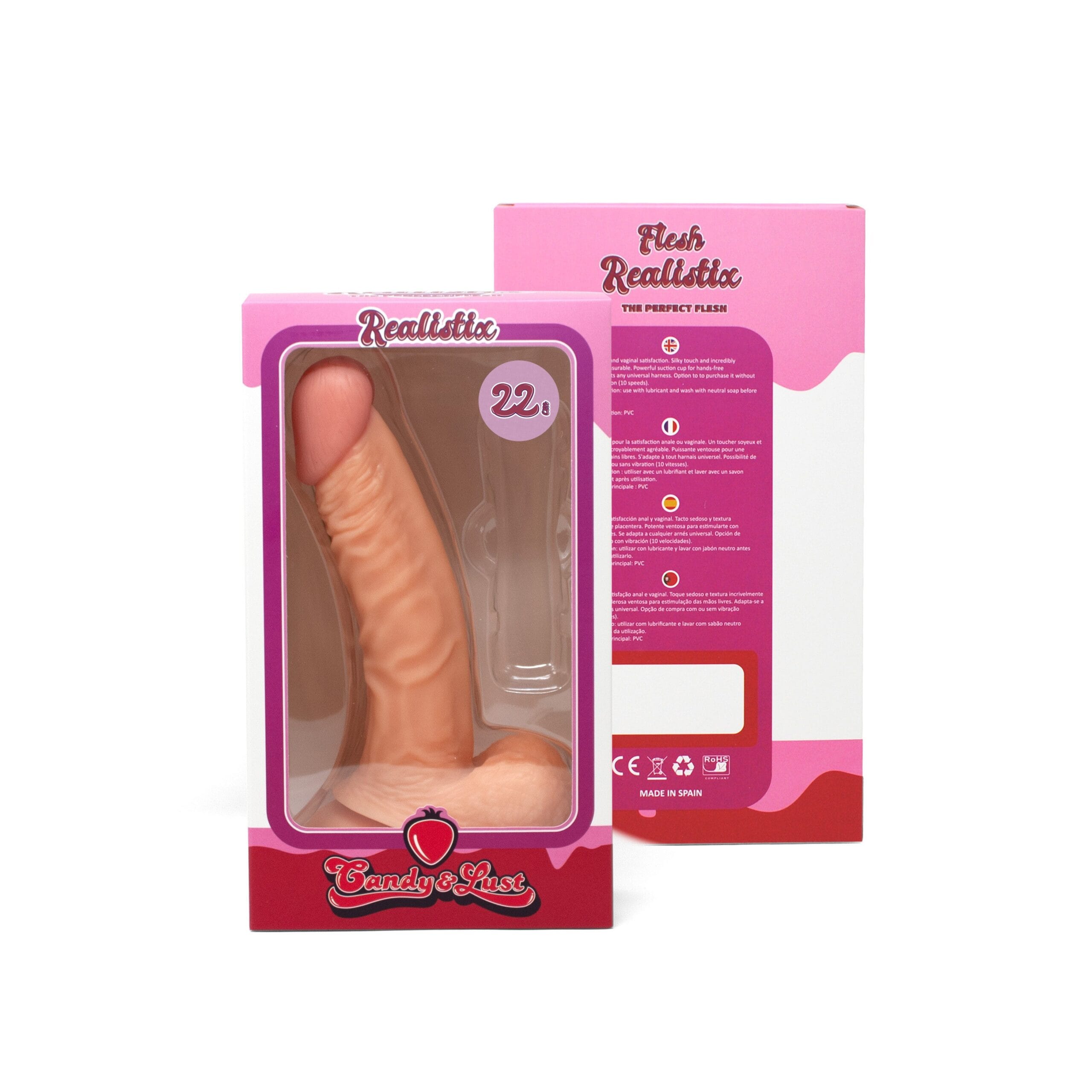DILDO REALISTICO REALISTIX MOD.4 22,5CM CANDY LUST - Image 3