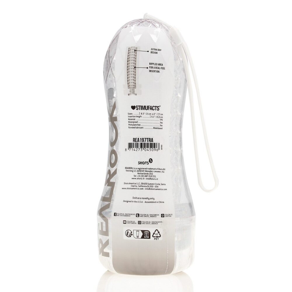 MASTURBADOR TEASY RIDER TEXTURED TRANSPARENTE REALROCK - Image 3