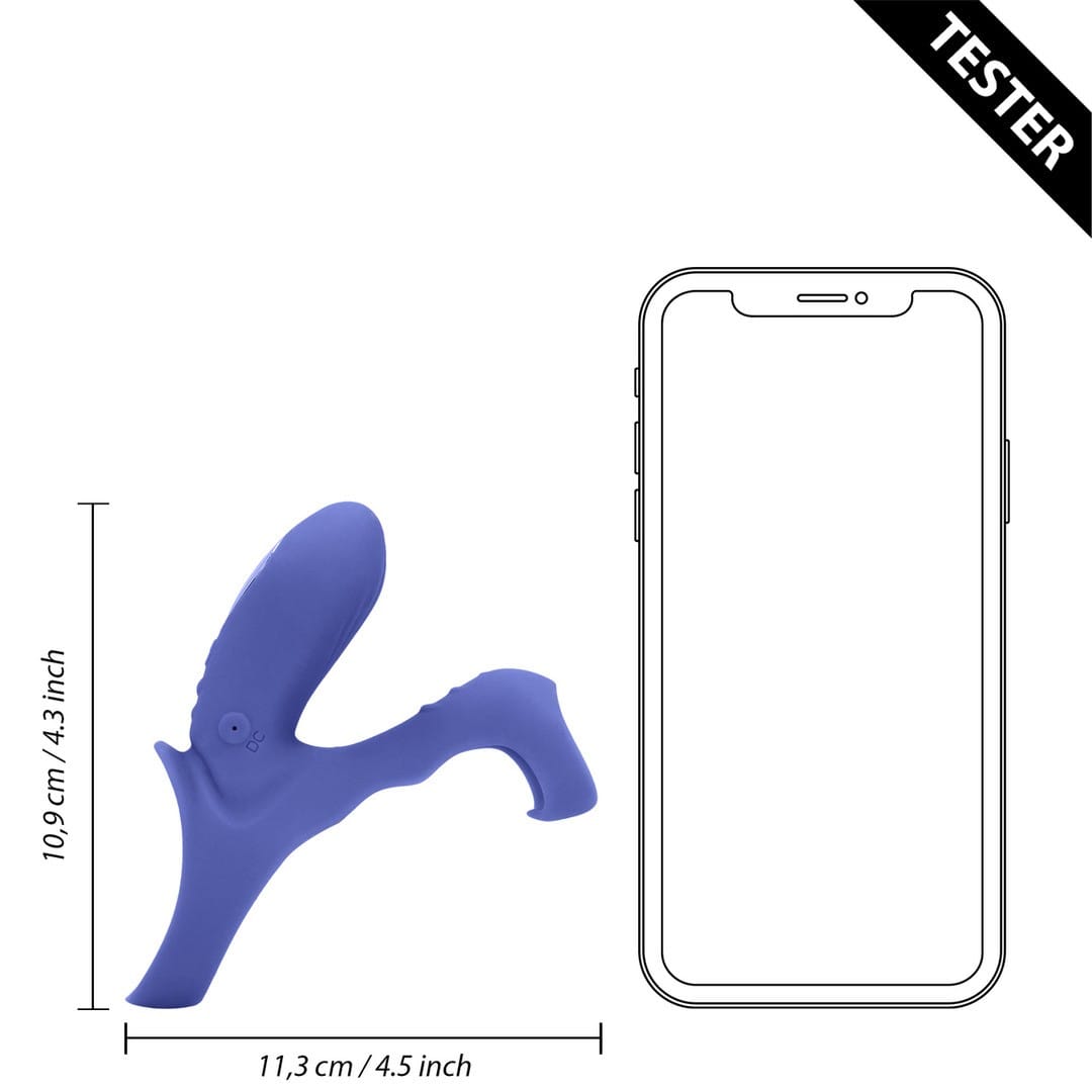 TESTER ANEL PARA O PÉNIS COM VIBRAÇÃO E ESTIMULADOR DE CLITÓRIS AZUL LOVELINE - Image 6