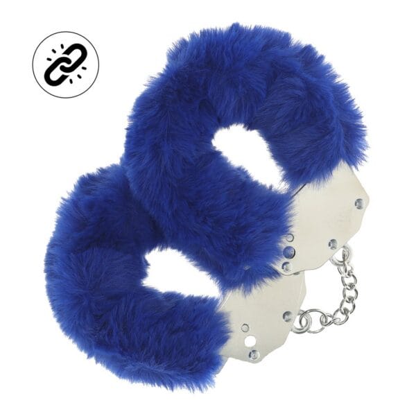 ALGEMAS COM PELÚCIA HEAVY-DUTY FLUFFY NAVY OUCH!