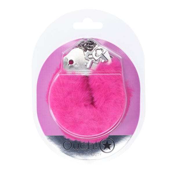 ALGEMAS COM PELÚCIA HEAVY-DUTY FLUFFY ROSA OUCH!