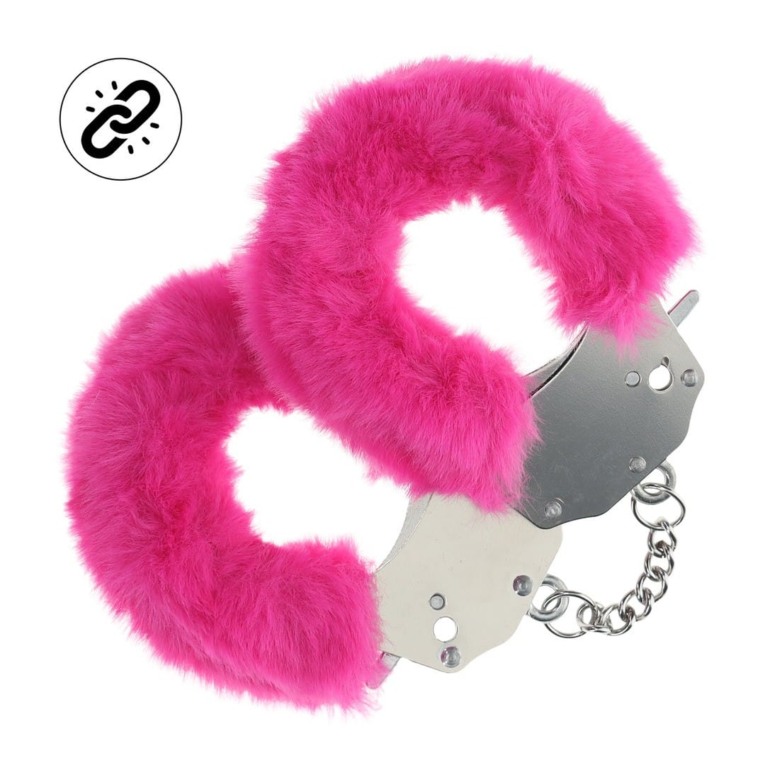 ALGEMAS COM PELÚCIA HEAVY-DUTY FLUFFY ROSA OUCH!