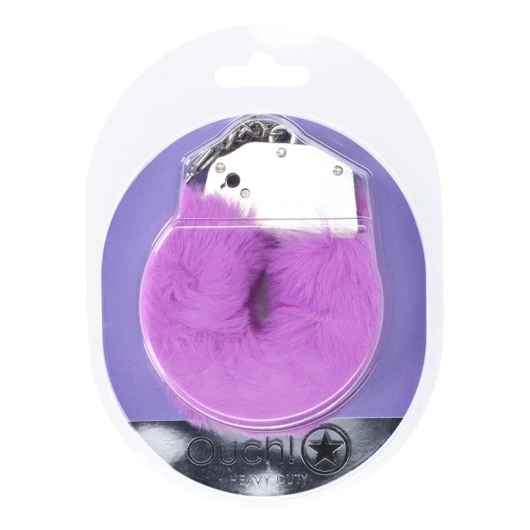 ALGEMAS COM PELÚCIA HEAVY-DUTY FLUFFY ROXO OUCH! - Image 2
