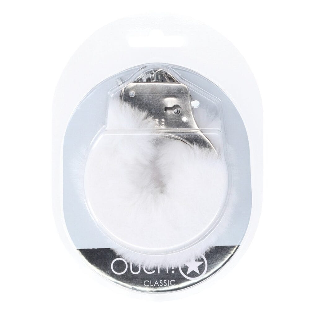 ALGEMAS COM PELUCHE CLASSIC FLUFFY BRANCO OUCH! - Image 2
