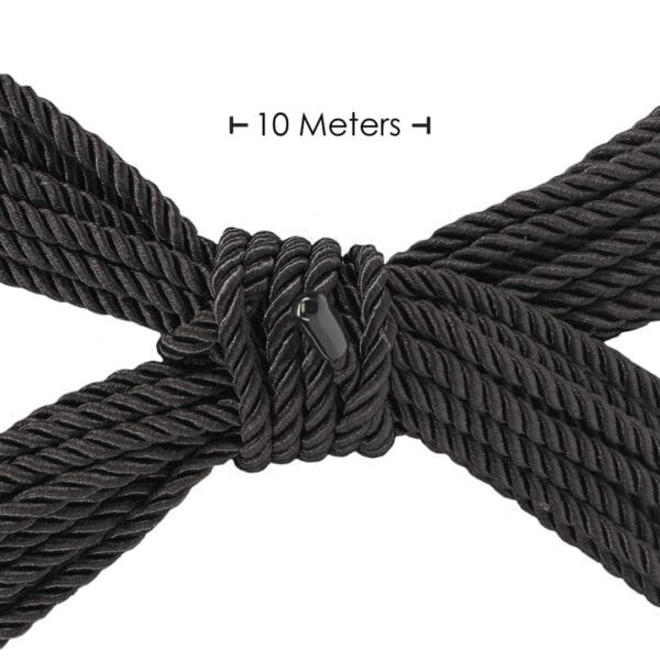 CORDA DE POLIÉSTER PARA BONDAGE 32.8 FT / 10 M PRETA OUCH!