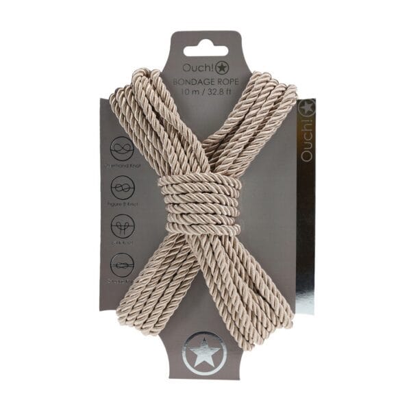 CORDA DE POLIÉSTER PARA BONDAGE 32.8 FT / 10 M DOURADA OUCH!