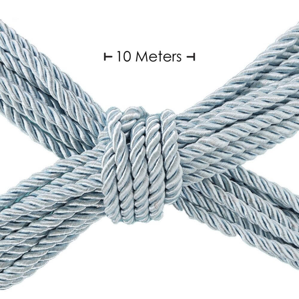 CORDA DE POLIÉSTER PARA BONDAGE 32.8 FT / 10 M AZUL POWDER OUCH! - Image 2