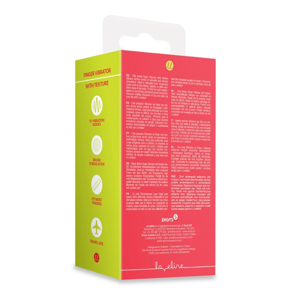 VIBRADOR DE DEDO COM TEXTURA SUNRISE RED LOVELINE - Image 3
