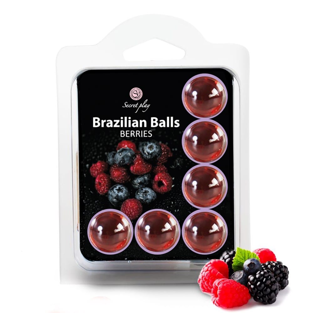 BOLAS LUBRIFICANTES BEIJÁVEIS BRAZILIAN BALLS SABOR A FRUTOS DO BOSQUE 6 X 4GR - Image 3