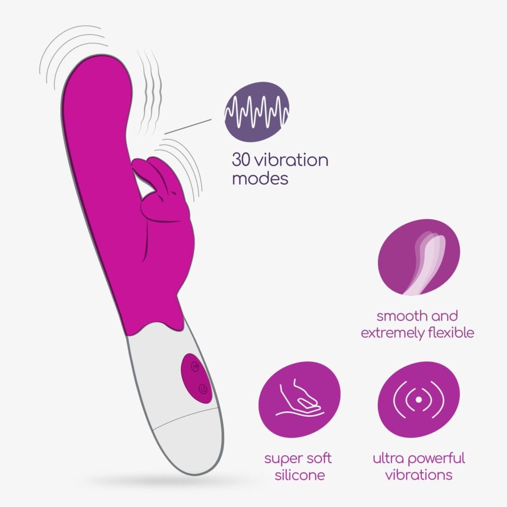 VIBRADOR COM ESTIMULADOR DE CLITÓRIS JIGGLIE E LUBRIFICANTE À BASE DE ÁGUA INCLUÍDO CRUSHIOUS - Image 7