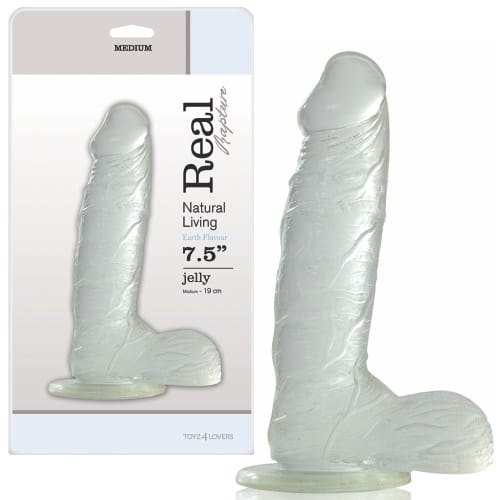 DILDO REAL RAPTURE EARTH FLAVOUR 7.5” TRANSPARENTE
